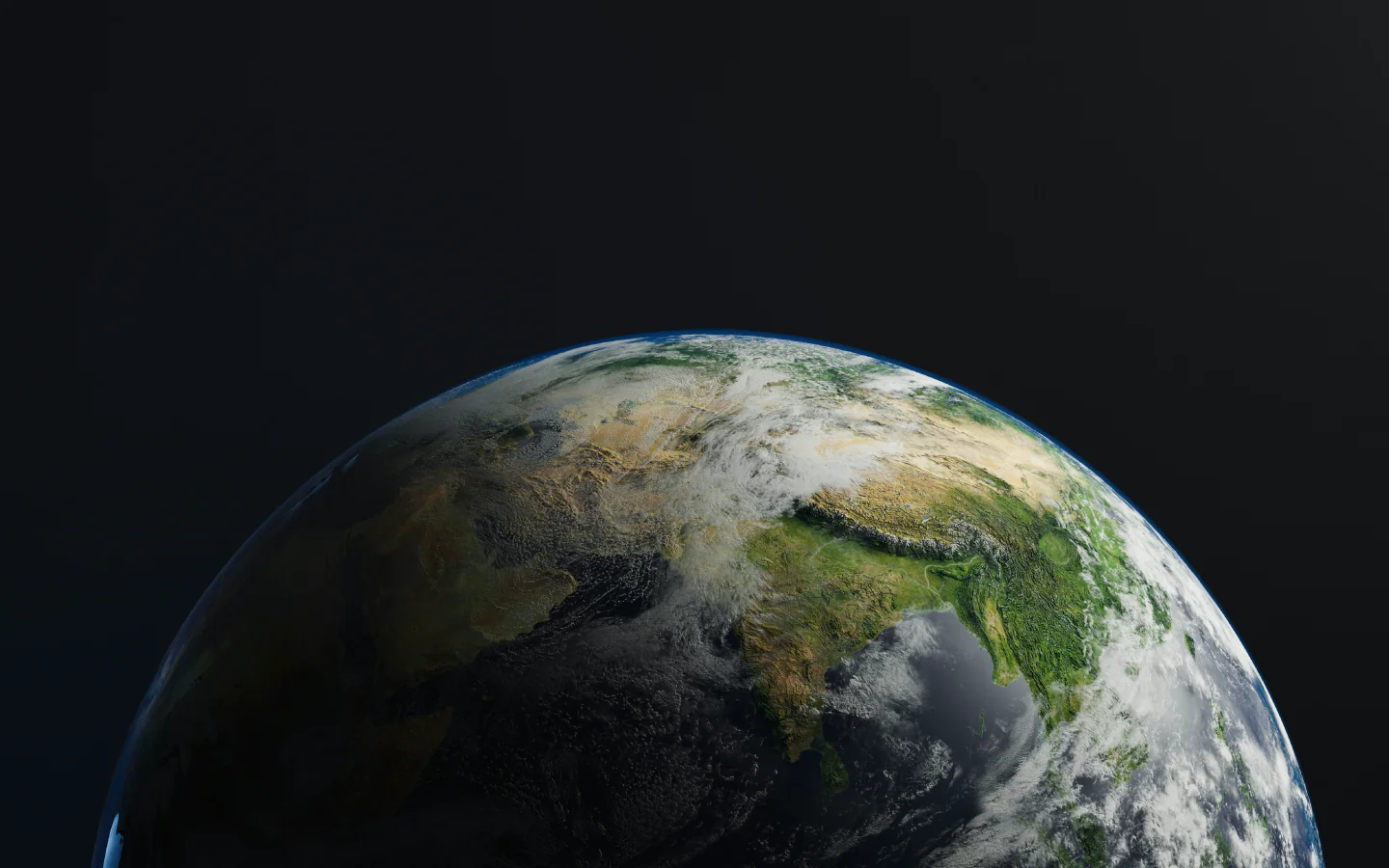 View of Earth representing research into the planet's changing environments 